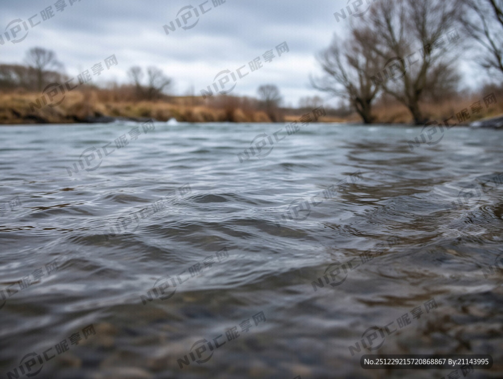 意水边 寒风萧瑟