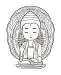 线条佛陀