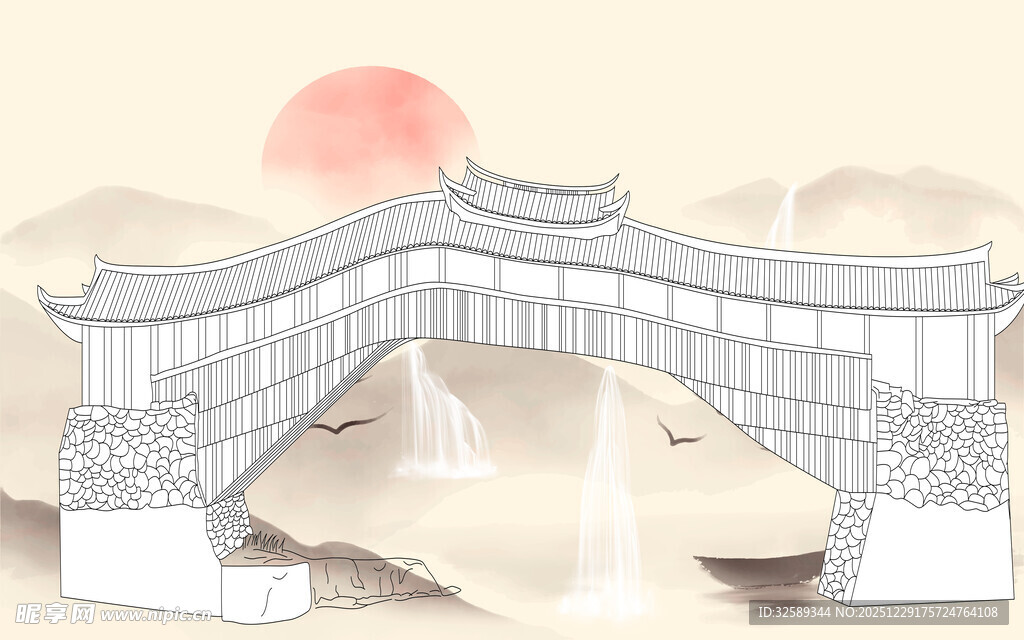 古风中式建筑景观图