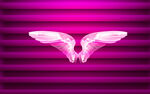 粉色梦幻翅膀图案