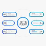 简约蓝色按钮导航设计