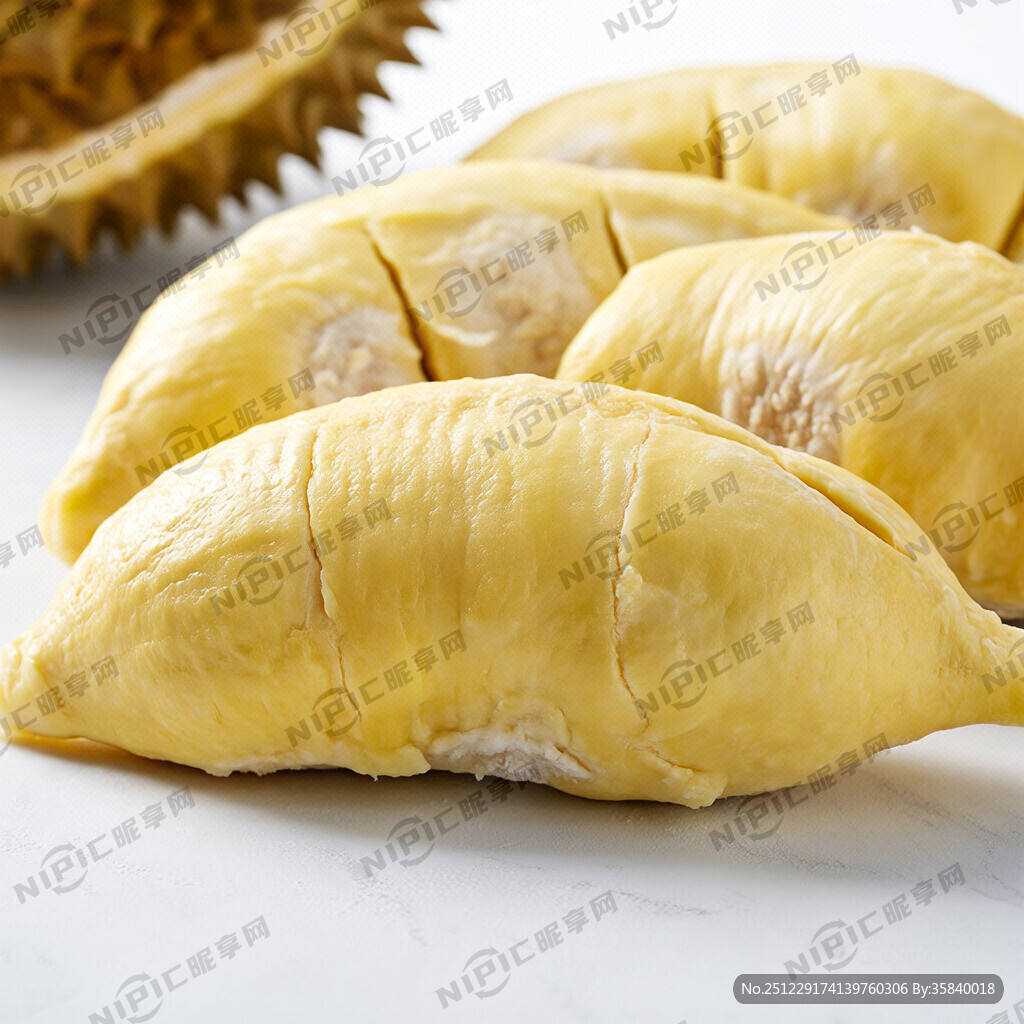 体现速冻锁鲜榴莲肉的图片