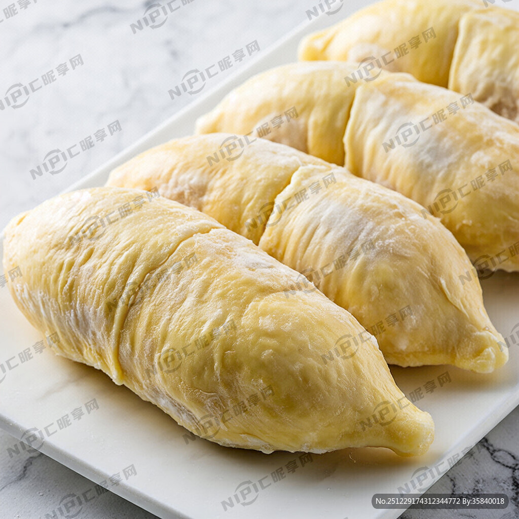 体现速冻锁鲜榴莲肉的图片