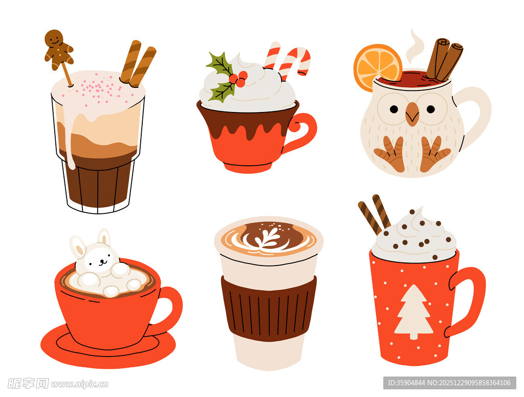 冬日热饮插画