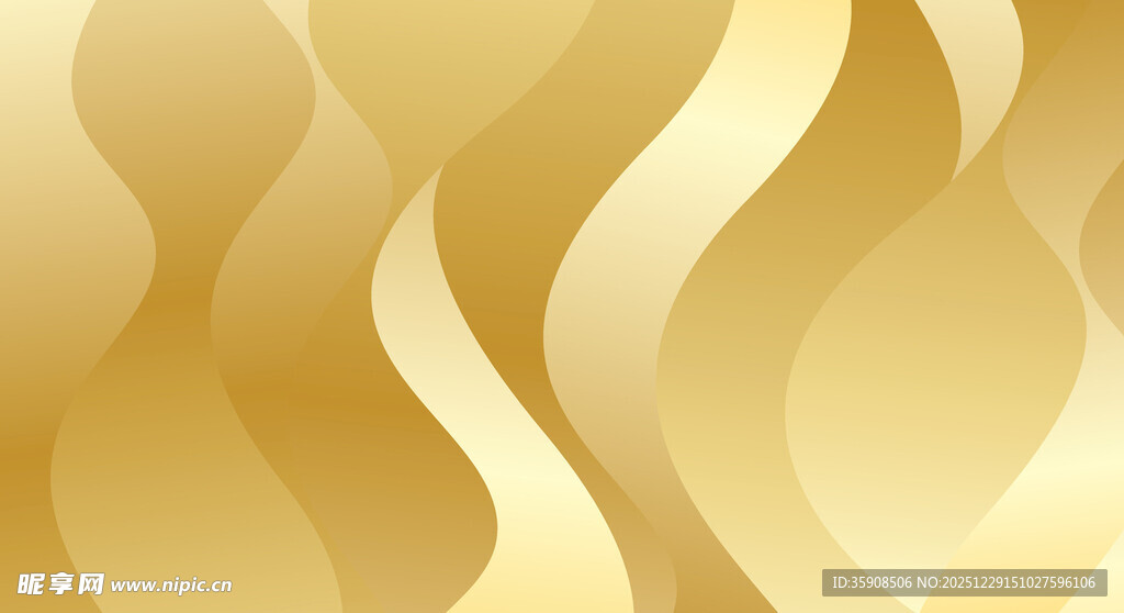 金色波浪背景