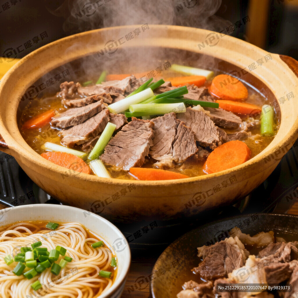 羊肉火锅加美味米粉图