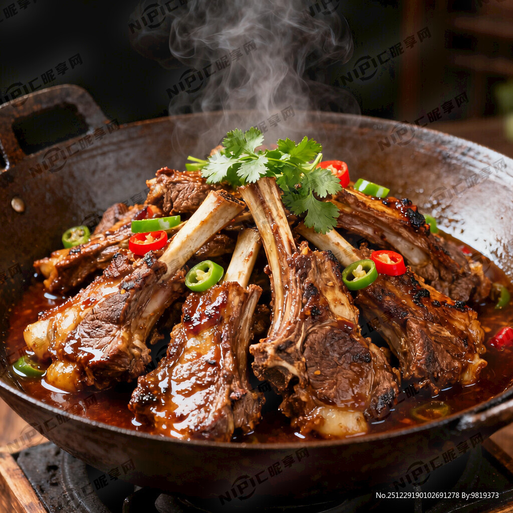 铁锅干锅羊肉 有羊肉 有羊排