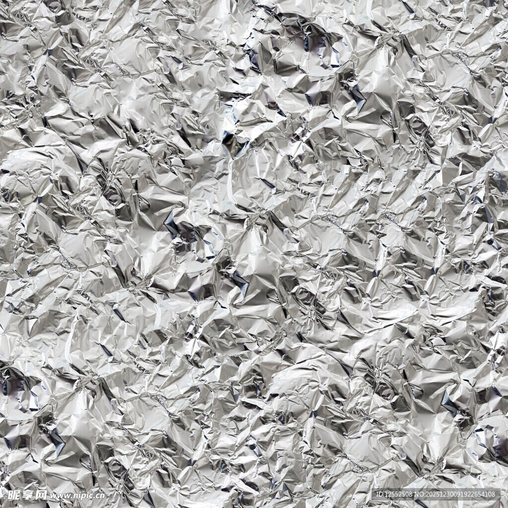 银色褶皱金属纹理材质