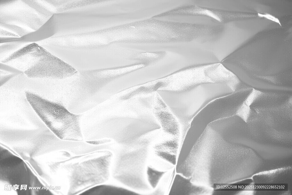褶皱的银色金属材质