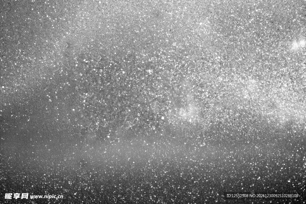 星尘飞舞的梦幻黑白场景