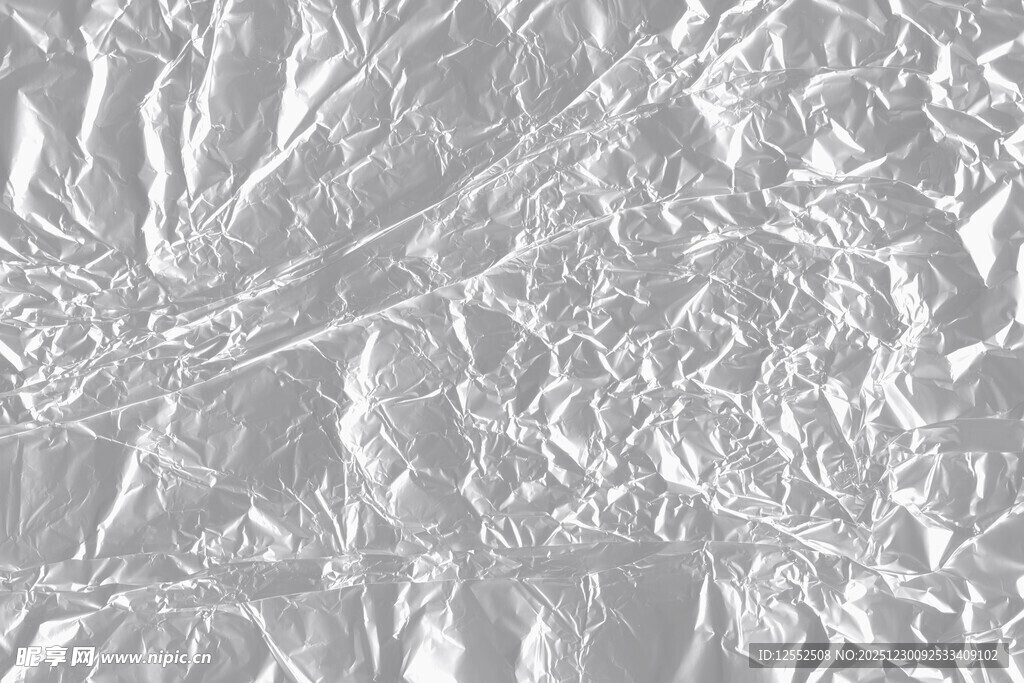 褶皱银色铝箔纹理