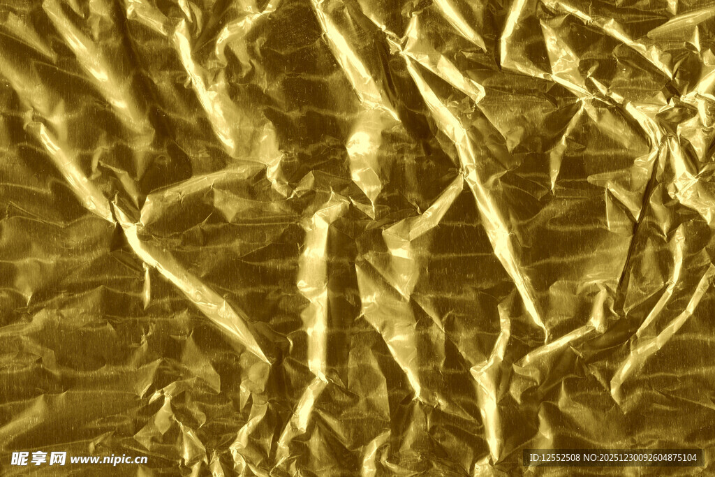 金色褶皱纹理背景图