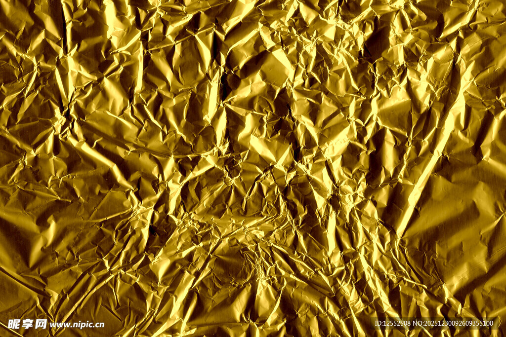 金色褶皱纹理背景图