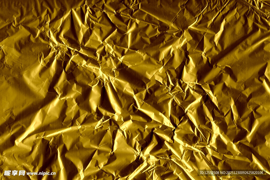 金色褶皱纹理背景图