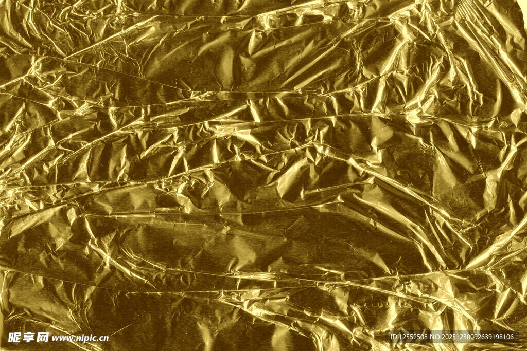 金色褶皱质感金属箔