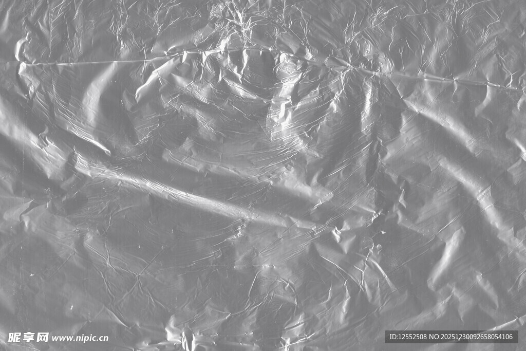 褶皱银色塑料材质纹理