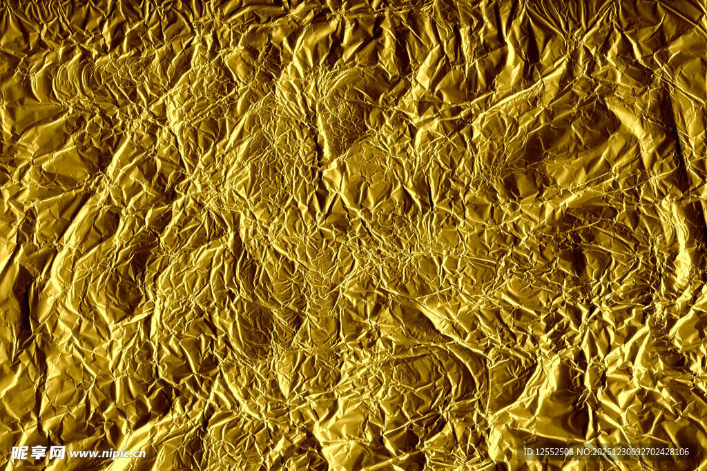 金色褶皱纹理背景