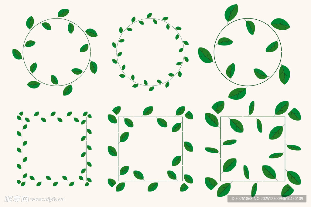 绿叶边框