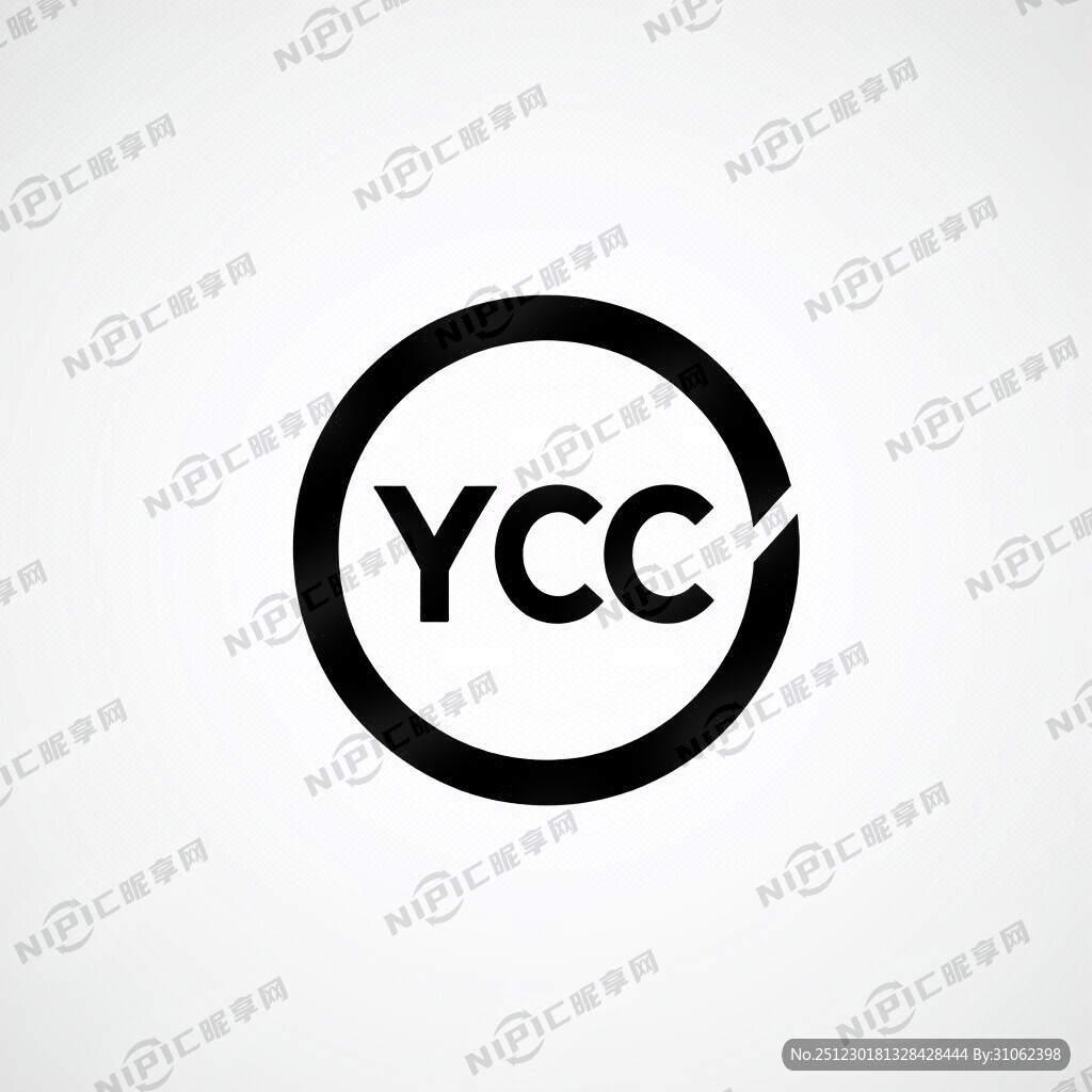 以YCC英文字母组成的服装简约