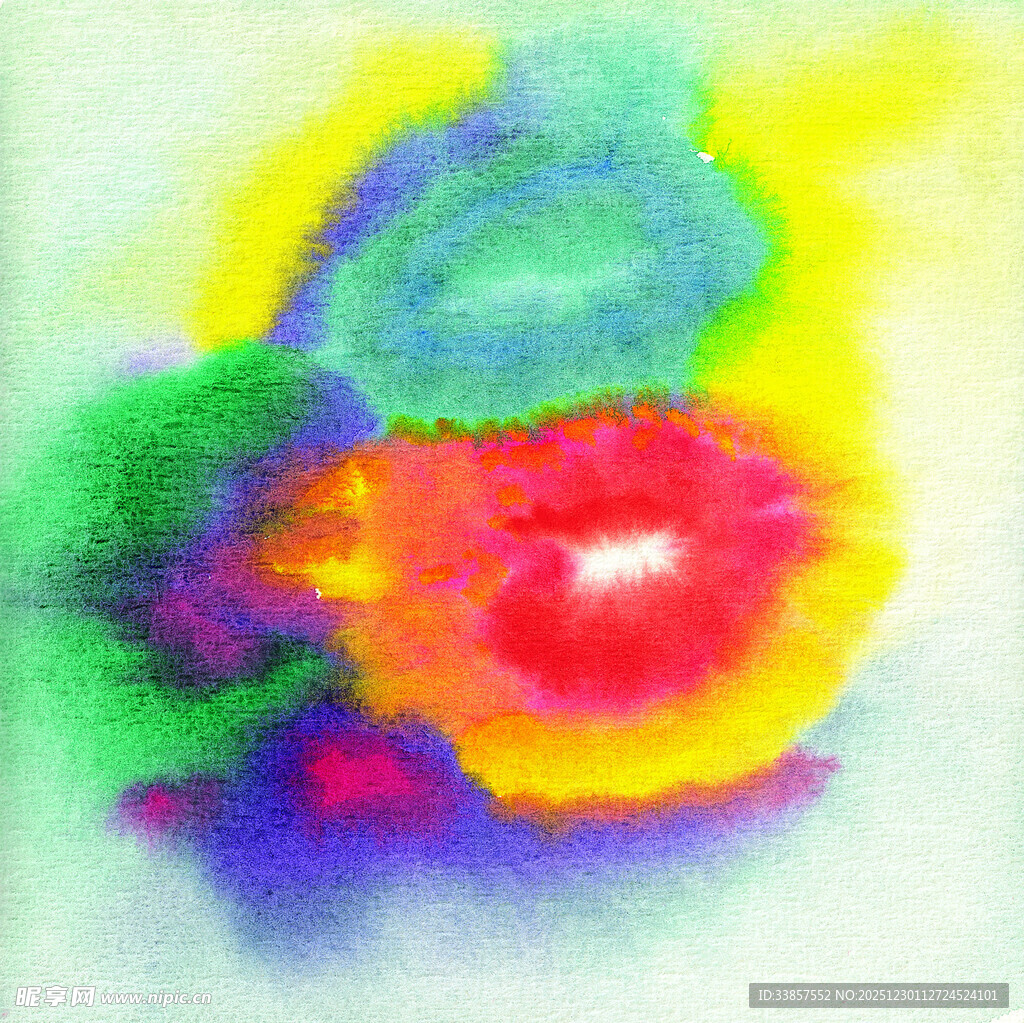 多彩抽象水彩图案