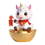 马年春节3D插画