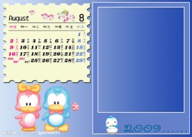 2009年《台历模板8月》