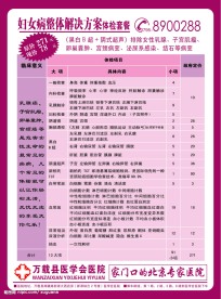 医学会医院宣传单背面