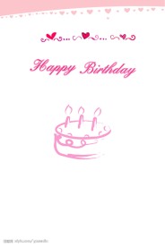 生日贺卡 背面