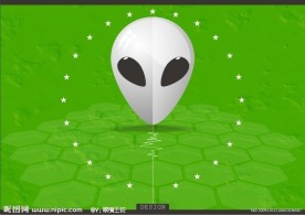 外星人科技背景展板