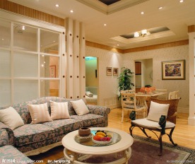 欧式豪华客厅一角高清摄影