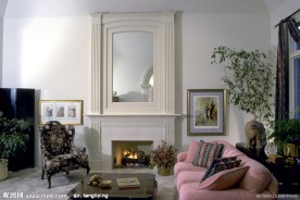 欧式豪华客厅一角高清摄影