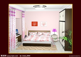 室内设计图 红卧室