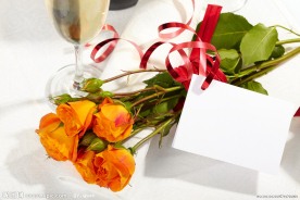 节日美酒玫瑰花卡