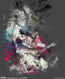 朋克 印花 图案 音乐