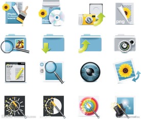 数码相机网页图标矢量