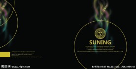 黑色背景 彩色花纹