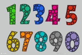 个性数字 艺术字