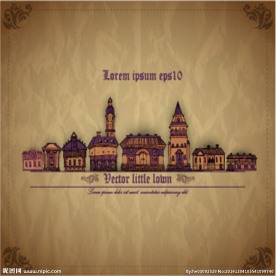 复古皱纹欧式矢量素材