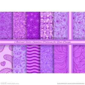 紫色系背景花纹