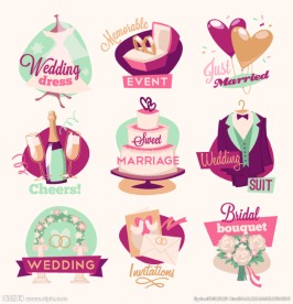 婚庆类LOGO标示图标