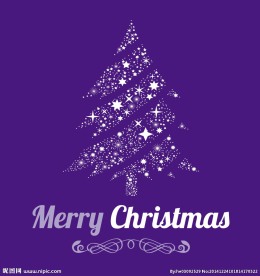 紫色圣诞快乐树背景
