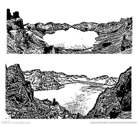 长白山天池矢量