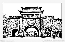 南京仪凤门矢量