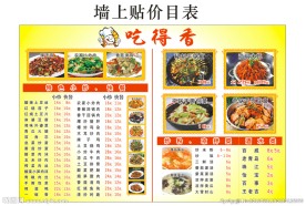 吃得香快餐店价目表