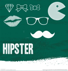 镜框胡子和蝴蝶结涂鸦PS笔刷