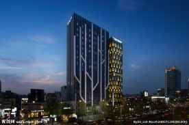 夜景酒店建筑外墙设计