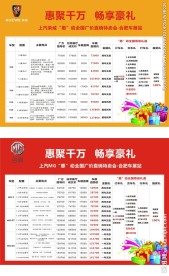 荣威 名爵汽车促销信息看板