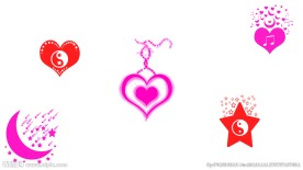 浪漫爱情装饰元素笔刷