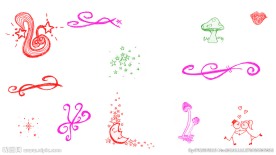 浪漫蜡笔元素笔刷