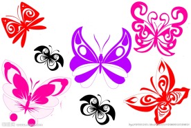 漂亮的卡通蝴蝶笔刷